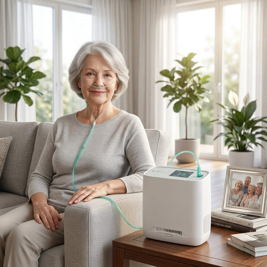 1-6L Pulse Dose Portable Oxygen Concentrator - ROV-06