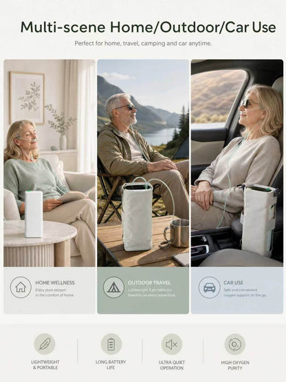 1-5L Pulse Dose Portable Oxygen Concentrator - ROV-03