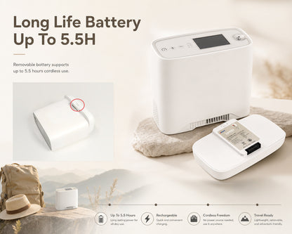 1-6L Pulse Dose Portable Oxygen Concentrator - ROV-06