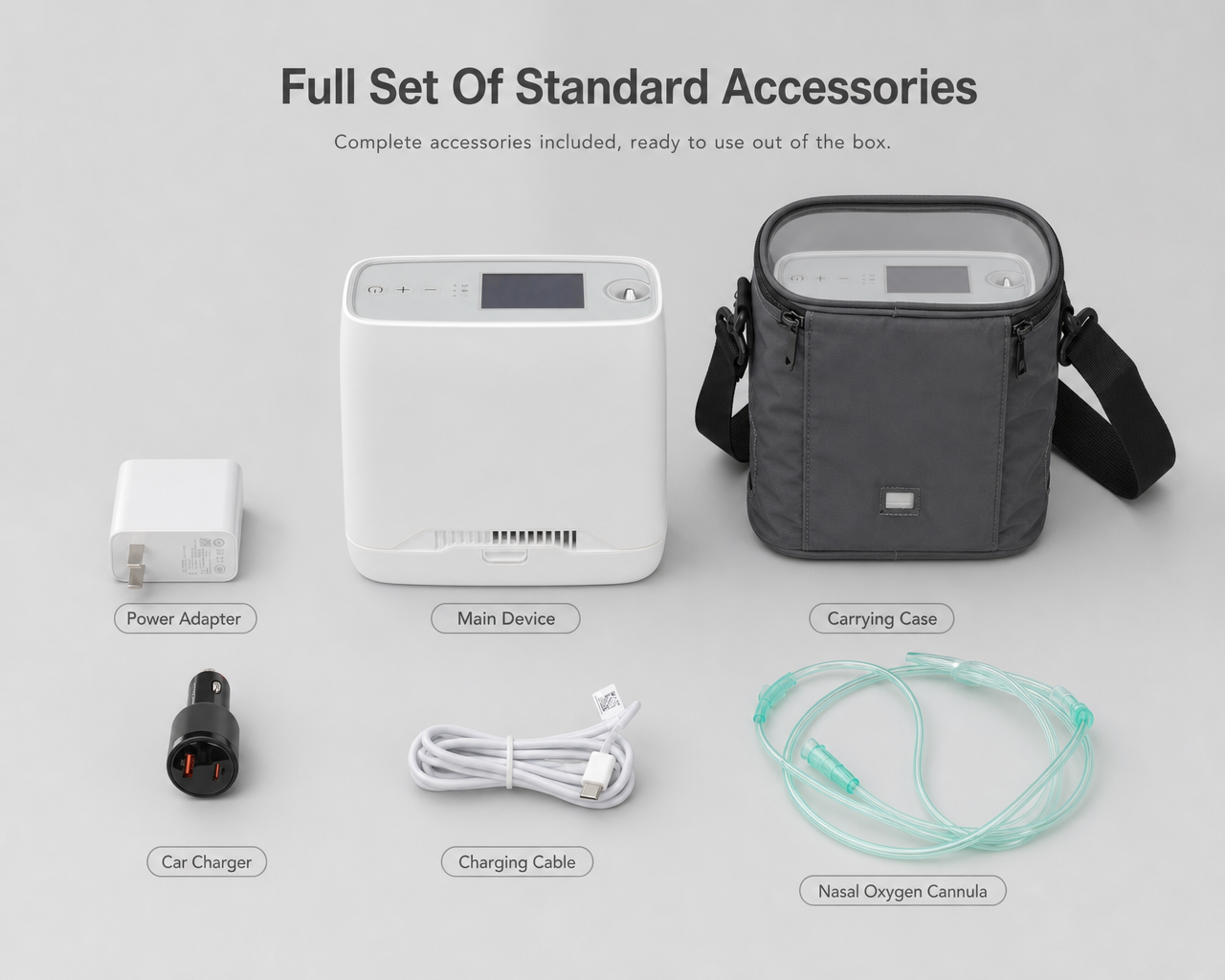 1-6L Pulse Dose Portable Oxygen Concentrator - ROV-06